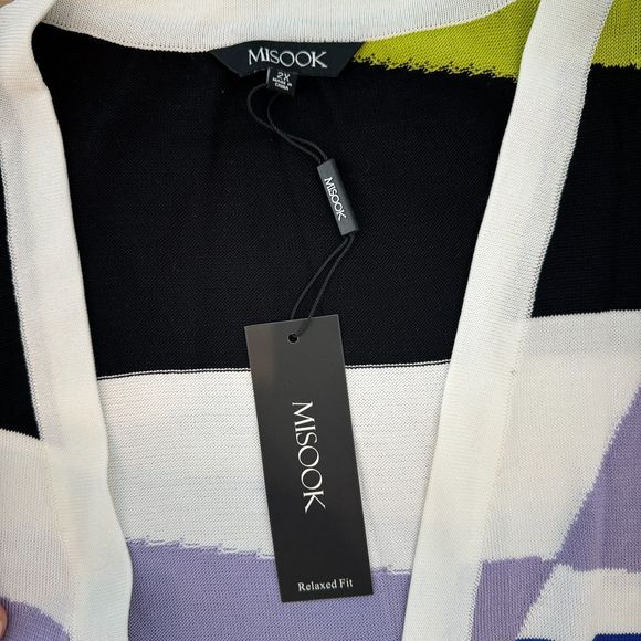 NWT* MISOOK Plus Size Short-Sleeve Graphic Duster Coat, Periwinkle/Blue -Size 2X - Picture 5 of 7